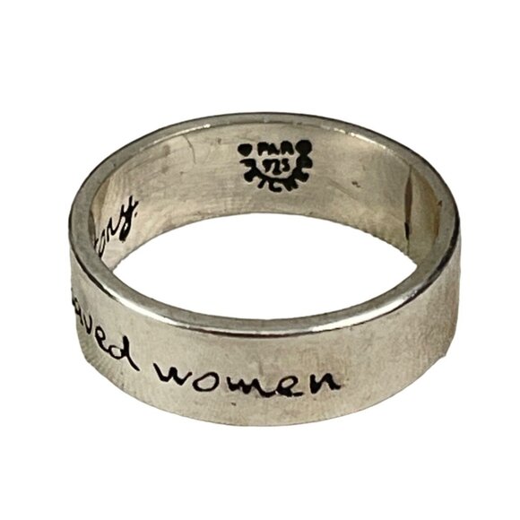 Sterling Silver "Well-Behaved Women Rarely Make History" Ring - Picture 3 of 7